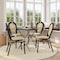 Flash Furniture Cannes Thonet French Bistro Stacking Chair, Natural PE Cane Rattan and Black Aluminum Frame, 4PK 4-SDA-AD642110-1-NAT-BK-GG - alternate 1